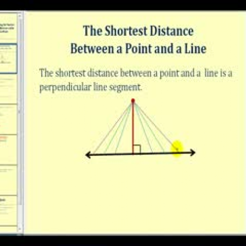 The Distance Between a Line and a Point