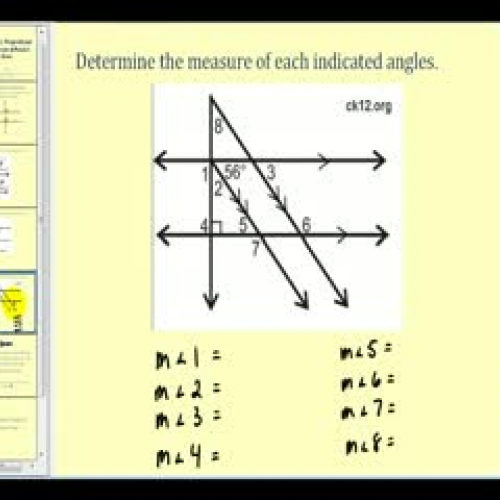 Examples 2:  Perpendicular Transversals