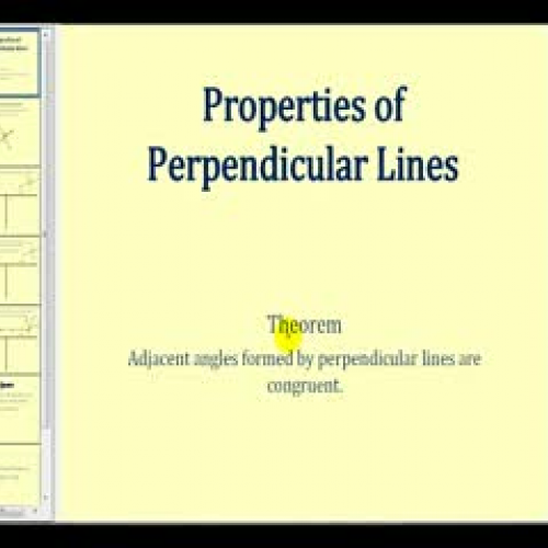 Properties of Perpendicular Lines - Proof 1