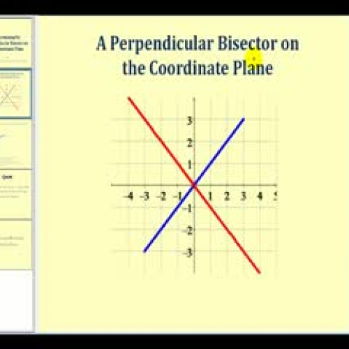 Perpendicular Bisector of a Segment on the Co