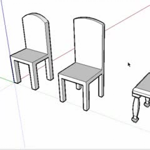 Create a chair with Google Sketchup