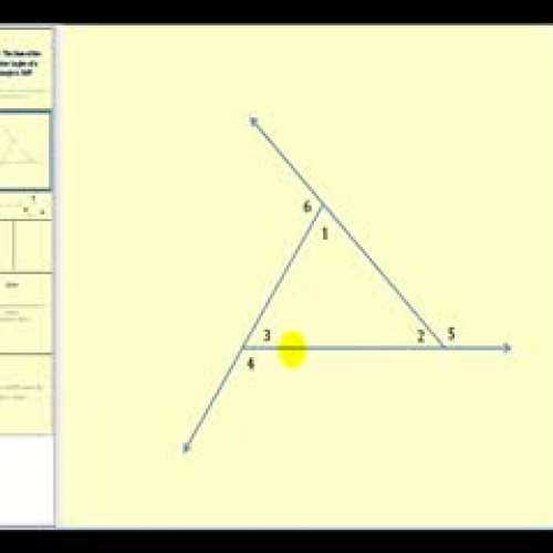 Proof:  Sum of the Ext. Angles of a Tri is 36