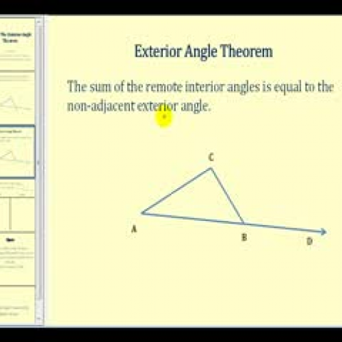Proof:  The Exterior Angles Theorem