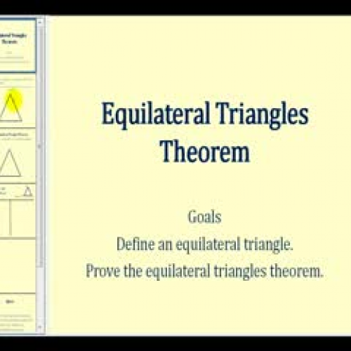 Proof:  The Equilateral Triangle Theorem