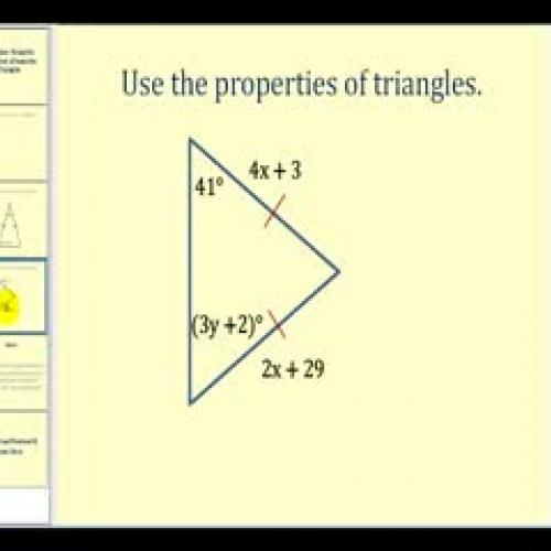 Examples: Properties of Isosceles Triangles