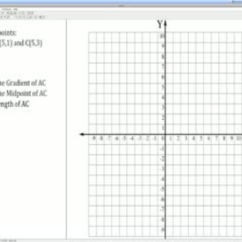 Coordinate Geometry - Gradient, Midpoint Leng