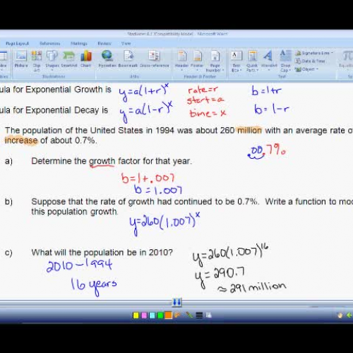 Section 8.1 Notes Part II