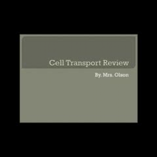 Cell Trasport Review