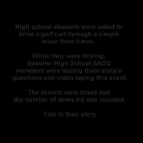 SHS SADD Don't Text and Drive Simulation