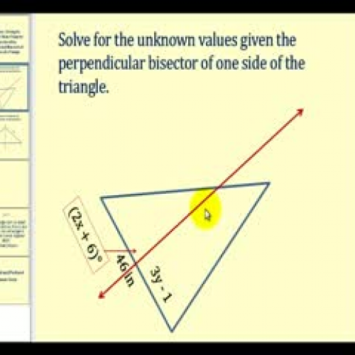 Examples:  Properties of Perpendicular Bisect