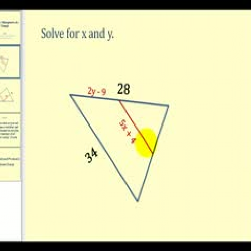 Examples:  Properties of Midsegments of a Tri