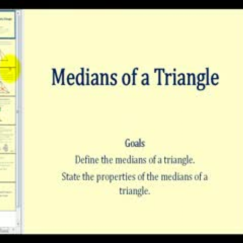 The Medians of a Triangle