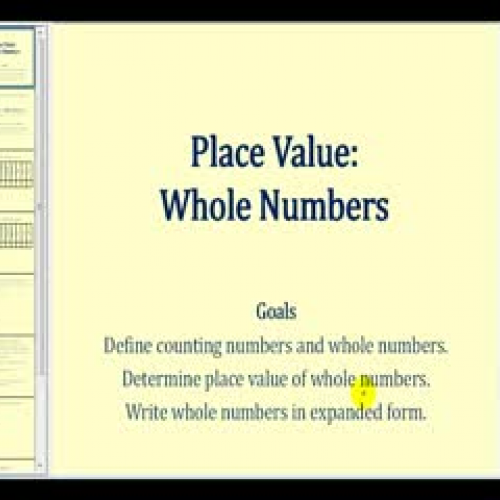 Whole Numbers:  Place Value and Expanded Form