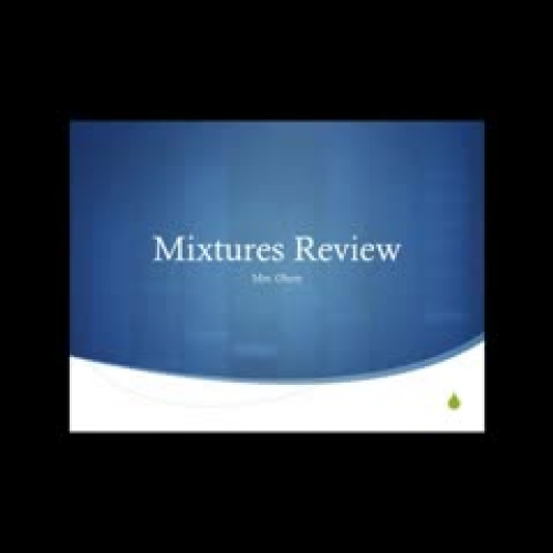 Mixtures Test Review