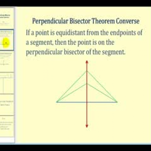 Proof:  Perpendicular Bisector Theorem Conver