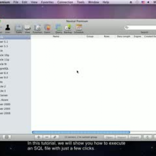 How to run SQL file in Navicat admin tool? (M