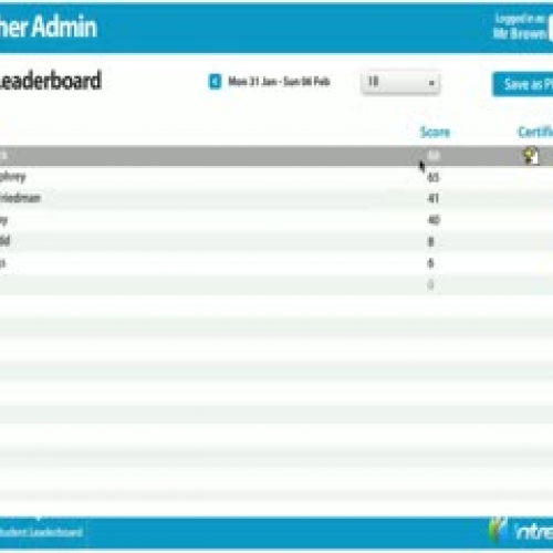 Leaderboard and Certificates