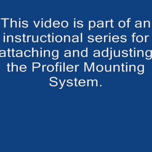 Adusting The Mounting Arms and the Locking Jo