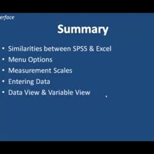 SPSS Interface-Summary