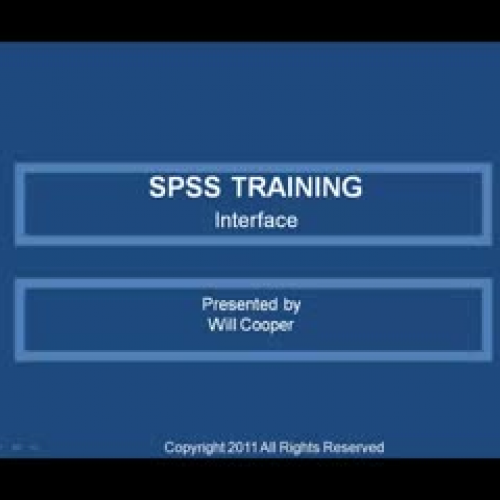 SPSS Interface-Lesson 2