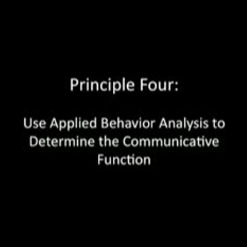Principle 4: Use ABA to Determine the Communi