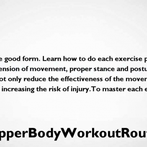 Upper Body Workout Routine