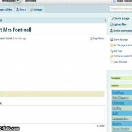 Insert an Image on PBWorks