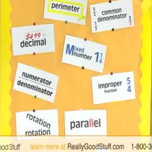 Math Vocabulary Word Wall