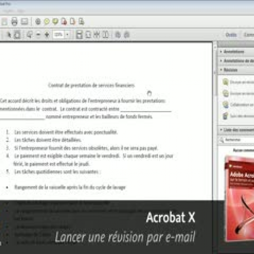 Adobe Acrobat X : Lancer une révision par e-m