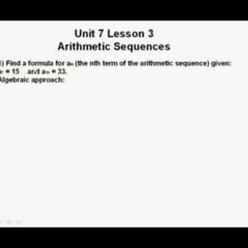 Practice with Arithmetic Sequences