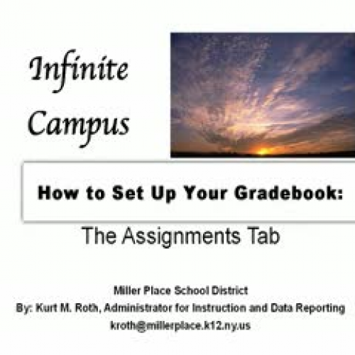 #1 Infinite Campus: How to Set Up Your Gradeb