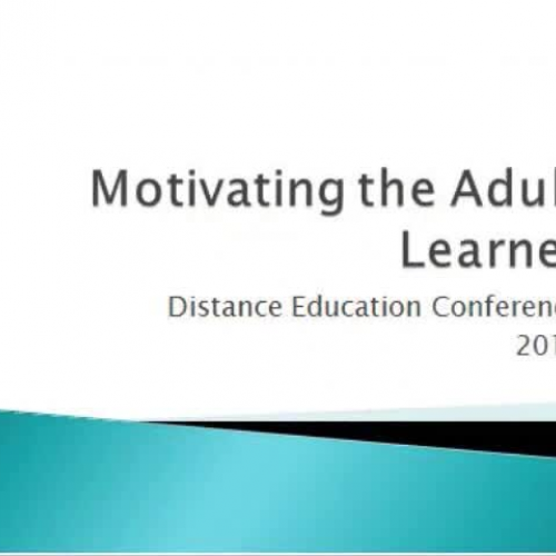 Motivating the Adult Learner