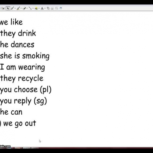 Present Tense Practice Part 1