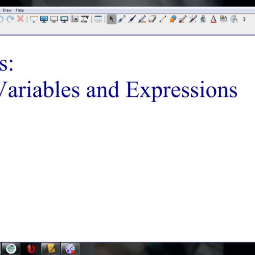 Lesson 1.1 Expressions &amp; Variables