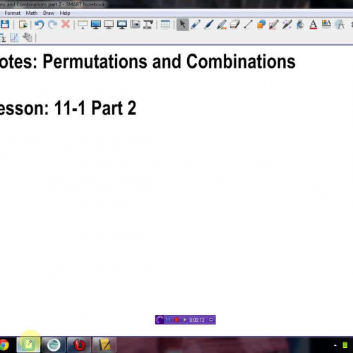 Lesson 11.1 Permutations and Combinations Par