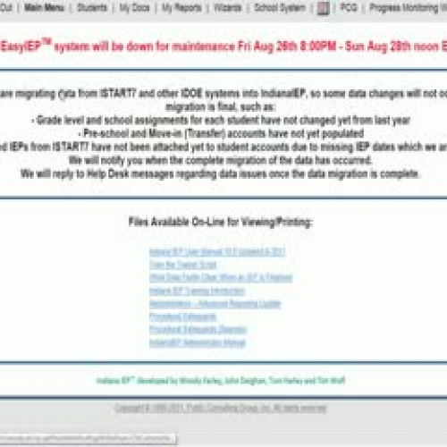 Indiana IEP Tutorial Overview