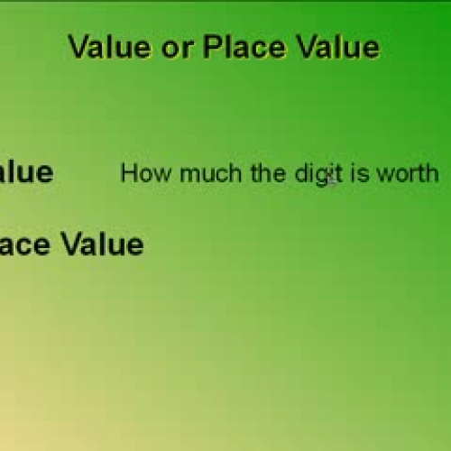 Value vs place value