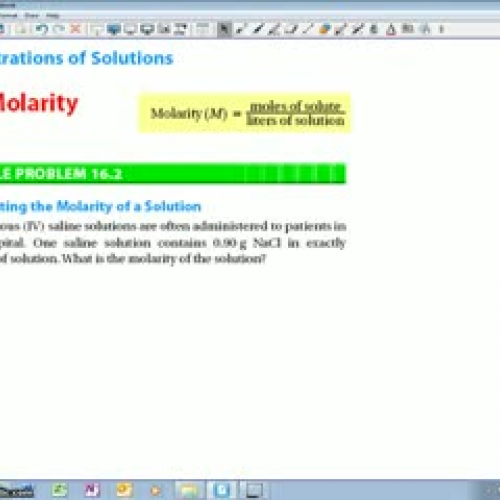 Solutions (Molarity and Dilutions)