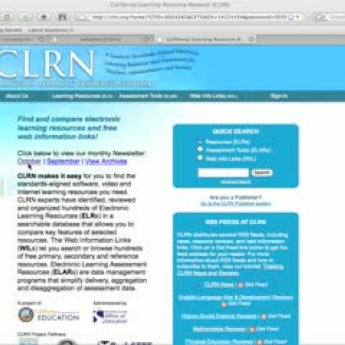 Walk-Through for the CLRN website