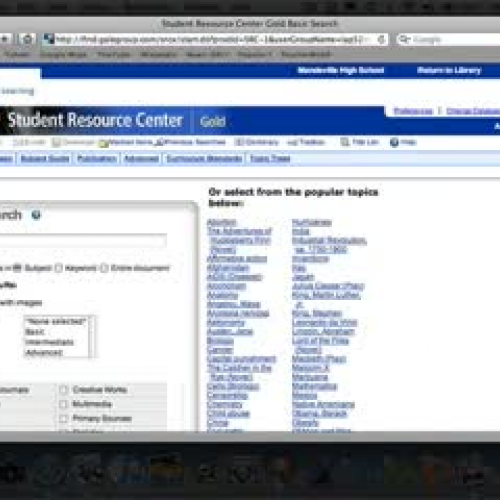 Student Resource Center Gold