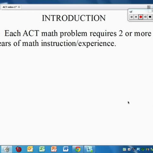 Math ACT for PLC