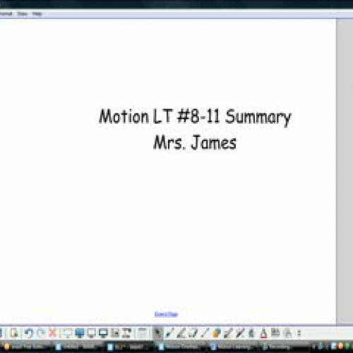 WMHS Science 9 Motion LT #8-11 Summary