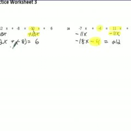 Solving Equations With Variables On Both Side