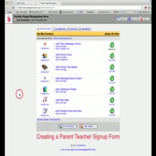 Parent Teacher Signup Form