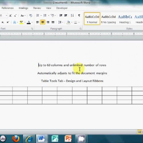 How many rows and columns