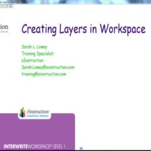 Creating Layers in Workspace