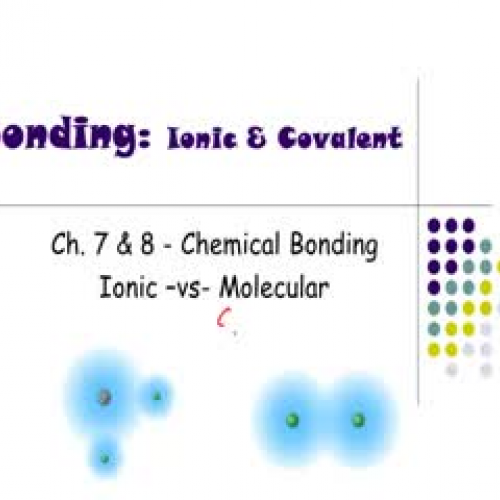 Ionic vs. Covalent Bonding