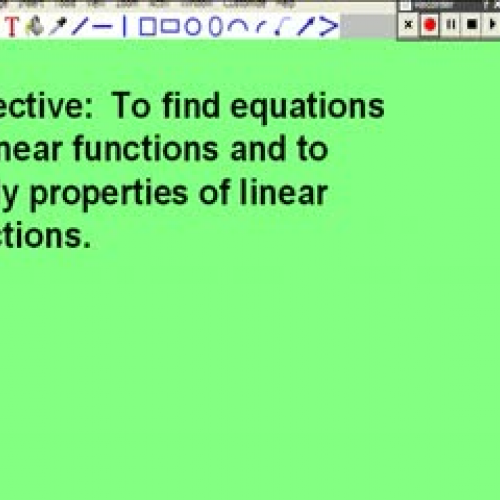 3-9 Linear Functions