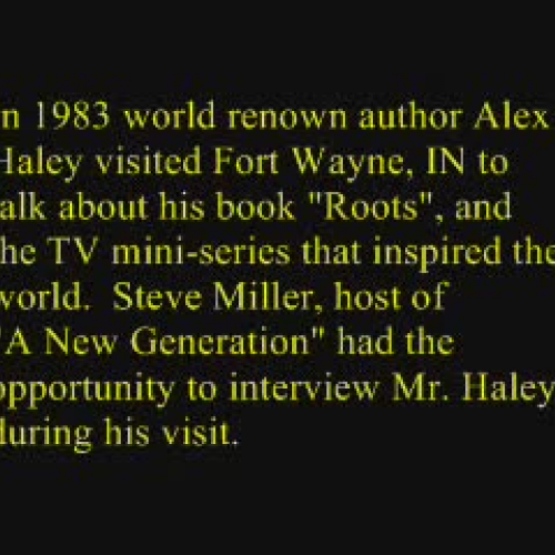 1983 Alex Haley interview