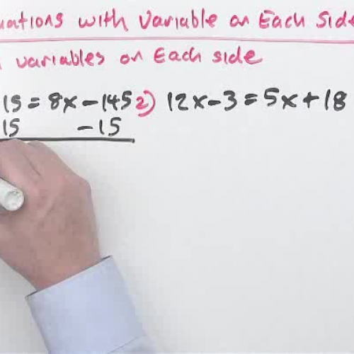 Solve Equations with variables on both sides